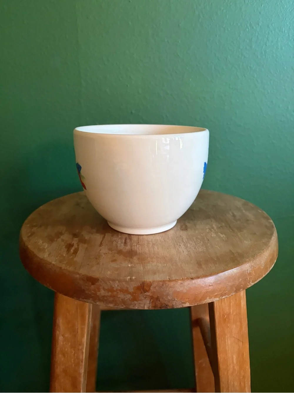 Universal Potteries Calico Fruit Vintage White Stoneware Bowl